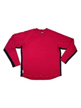 Nike Sphere Dry Shirt Men's Size L Red Long Sleeve Performance Workout Top